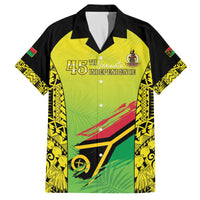 Vanuatu 45th Independence Family Matching Off The Shoulder Long Sleeve Dress and Hawaiian Shirt Special Style - Polynesian Pride