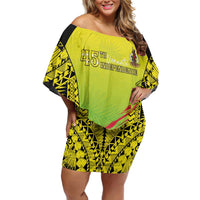 Vanuatu 45th Independence Family Matching Off Shoulder Short Dress and Hawaiian Shirt Special Style - Polynesian Pride