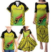 Vanuatu 46th Independence Family Matching Puletasi and Hawaiian Shirt Special Style LT05 - Polynesian Pride