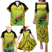 Vanuatu 45th Independence Family Matching Puletasi and Hawaiian Shirt Special Style - Polynesian Pride