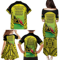 Vanuatu 45th Independence Family Matching Puletasi and Hawaiian Shirt Special Style - Polynesian Pride