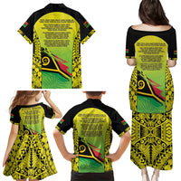 Vanuatu 46th Independence Family Matching Puletasi and Hawaiian Shirt Special Style LT05 - Polynesian Pride