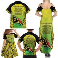 Vanuatu 45th Independence Family Matching Summer Maxi Dress and Hawaiian Shirt Special Style - Polynesian Pride