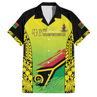 Vanuatu 46th Independence Family Matching Summer Maxi Dress and Hawaiian Shirt Special Style LT05 Dad's Shirt - Short Sleeve Yellow - Polynesian Pride