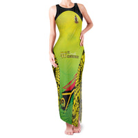 Vanuatu 46th Independence Family Matching Tank Maxi Dress and Hawaiian Shirt Special Style LT05 Mom's Dress Yellow - Polynesian Pride