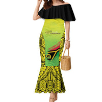 Vanuatu 46th Independence Mermaid Dress Special Style LT05 Women Yellow - Polynesian Pride