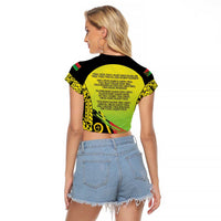 Vanuatu 46th Independence Raglan Cropped T Shirt Special Style LT05 - Polynesian Pride