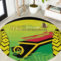 Vanuatu 46th Independence Round Carpet Special Style LT05 Yellow - Polynesian Pride