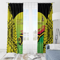 Vanuatu 46th Independence Window Curtain Special Style LT05 - Polynesian Pride