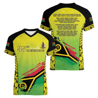 Vanuatu 45th Independence Women V-Neck T-Shirt Special Style - Polynesian Pride