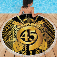 Vanuatu 45th Anniversary Of Independence Beach Blanket Gold Style - Polynesian Pride