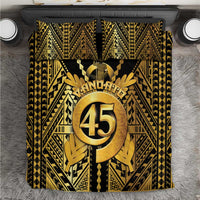 Vanuatu 45th Anniversary Of Independence Bedding Set Gold Style - Polynesian Pride