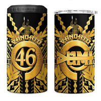 Vanuatu 46th Anniversary Of Independence 4 in 1 Can Cooler Tumbler Gold Style LT05 One Size: 16 oz Gold - Polynesian Pride