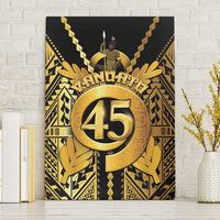 Vanuatu 46th Anniversary Of Independence Canvas Wall Art Gold Style LT05 Without Frame Gold - Polynesian Pride