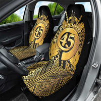 Vanuatu 45th Anniversary Of Independence Car Seat Cover Gold Style - Polynesian Pride