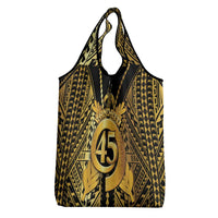 Vanuatu 45th Anniversary Of Independence Grocery Bag Gold Style - Polynesian Pride