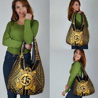 Vanuatu 45th Anniversary Of Independence Grocery Bag Gold Style - Polynesian Pride