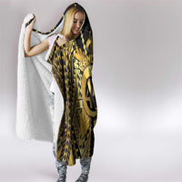 Vanuatu 45th Anniversary Of Independence Hooded Blanket Gold Style - Polynesian Pride