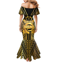 Vanuatu 46th Anniversary Of Independence Mermaid Dress Gold Style LT05 - Polynesian Pride