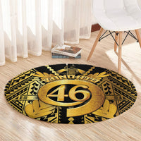Vanuatu 46th Anniversary Of Independence Round Carpet Gold Style LT05 - Polynesian Pride