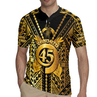 Vanuatu 45th Anniversary Of Independence Rugby Jersey Gold Style - Polynesian Pride
