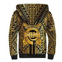 Vanuatu 45th Anniversary Of Independence Sherpa Hoodie Gold Style - Polynesian Pride