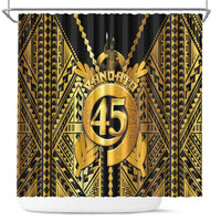Vanuatu 46th Anniversary Of Independence Shower Curtain Gold Style LT05 Gold - Polynesian Pride