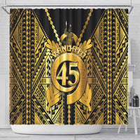 Vanuatu 46th Anniversary Of Independence Shower Curtain Gold Style LT05 - Polynesian Pride
