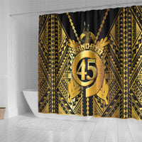 Vanuatu 46th Anniversary Of Independence Shower Curtain Gold Style LT05 - Polynesian Pride