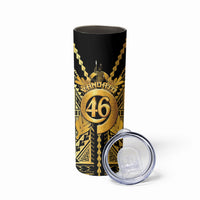 Vanuatu 46th Anniversary Of Independence Skinny Tumbler Gold Style LT05 - Polynesian Pride