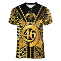 Vanuatu 46th Anniversary Of Independence Women V-Neck T-Shirt Gold Style LT05 Female Gold - Polynesian Pride