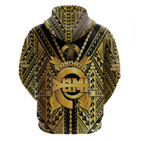 Vanuatu 46th Anniversary Of Independence Zip Hoodie Gold Style LT05 - Polynesian Pride