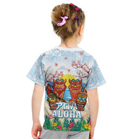 Hawaii And Japan Okinawa Kid T Shirt Aloha Gozaimasu Tiki With Shisa