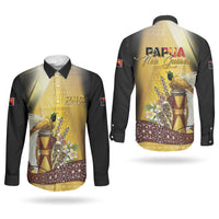 Papua New Guinea Couples Matching Tank Maxi Dress and Long Sleeve Button Shirt Independence Day Unique Style LT05 - Polynesian Pride