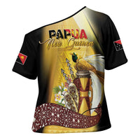 Papua New Guinea Cross Shoulder Shirt 50 Years Of Independence - Polynesian Pride