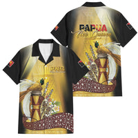 Papua New Guinea Family Matching Mermaid Dress and Hawaiian Shirt Independence Day Unique Style LT05 Dad's Shirt - Short Sleeve Gold - Polynesian Pride