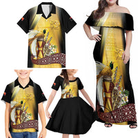 Papua New Guinea Family Matching Off Shoulder Maxi Dress and Hawaiian Shirt Independence Day Unique Style LT05 - Polynesian Pride