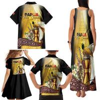 Papua New Guinea Family Matching Tank Maxi Dress and Hawaiian Shirt 50 Years Of Independence - Polynesian Pride