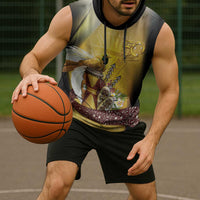 Papua New Guinea Sleeveless Hoodie 50 Years Of Independence - Polynesian Pride