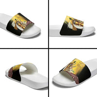 Papua New Guinea Slide Sandals 50 Years Of Independence - Polynesian Pride