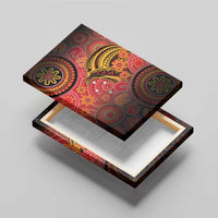 Papua New Guinea Canvas Wall Art Birds Of Paradise With Aboriginal Pattern - Polynesian Pride