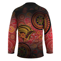 Papua New Guinea Hockey Jersey Birds Of Paradise With Aboriginal Pattern LT05 - Polynesian Pride