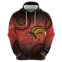 Papua New Guinea Hoodie Birds Of Paradise With Aboriginal Pattern - Polynesian Pride