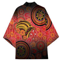 Papua New Guinea Kimono Birds Of Paradise With Aboriginal Pattern - Polynesian Pride