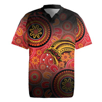 Papua New Guinea Rugby Jersey Birds Of Paradise With Aboriginal Pattern - Polynesian Pride