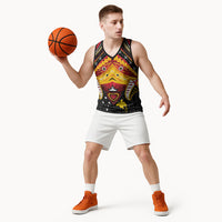 Papua New Guinea Independence Day Basketball Jersey Tribal Mask LT05 - Polynesian Pride