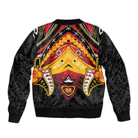 Papua New Guinea Independence Day Bomber Jacket Tribal Mask - Polynesian Pride
