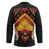 Papua New Guinea Independence Day Hockey Jersey Tribal Mask - Polynesian Pride