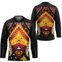 Papua New Guinea Independence Day Hockey Jersey Tribal Mask - Polynesian Pride