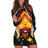 Papua New Guinea Independence Day Hoodie Dress Tribal Mask LT05 Red - Polynesian Pride